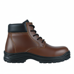 Bota industrial 282 con casco de acero - Café Suela goma hule SBR