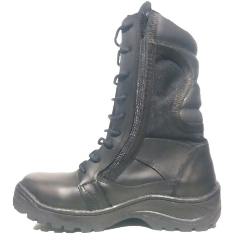 Bota táctica con cierre Modelo 411 - Negro Suela hule sbr