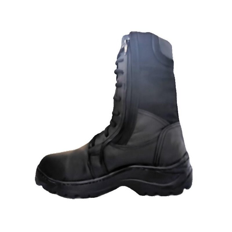 Bota táctica con cierre Modelo 423 con Bolsa Lateral - Negro Suela Goma de Hule Sbr